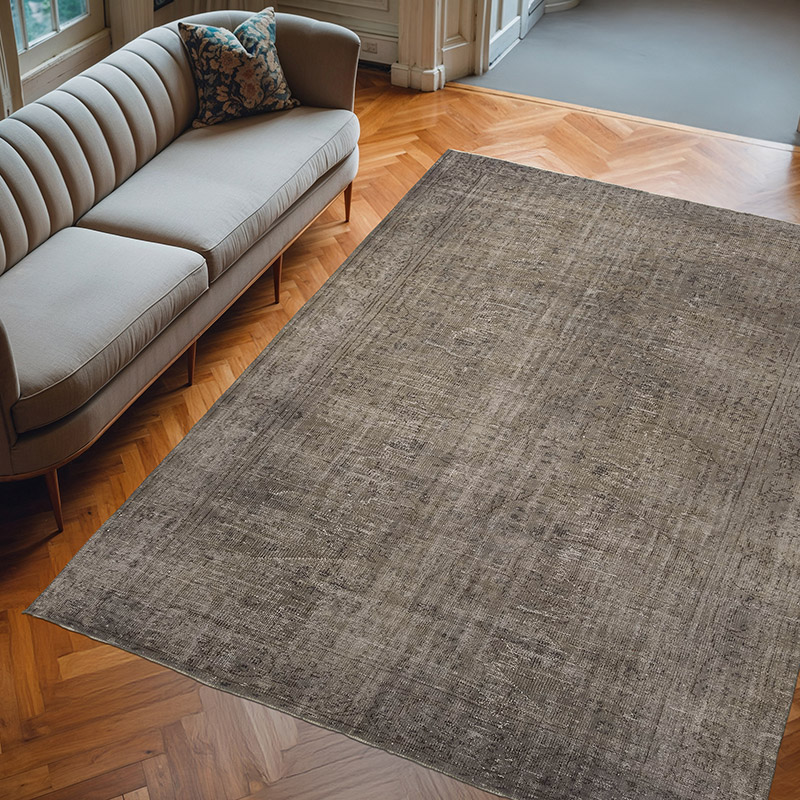 Alfombra Turca Vintage Sobre-teñida - 213 cm x 282 cm - K0083571