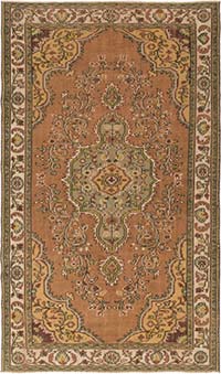 Vintage Turkish Hand-Knotted Rug - 5' 11" x 9' 10" (71" x 118")