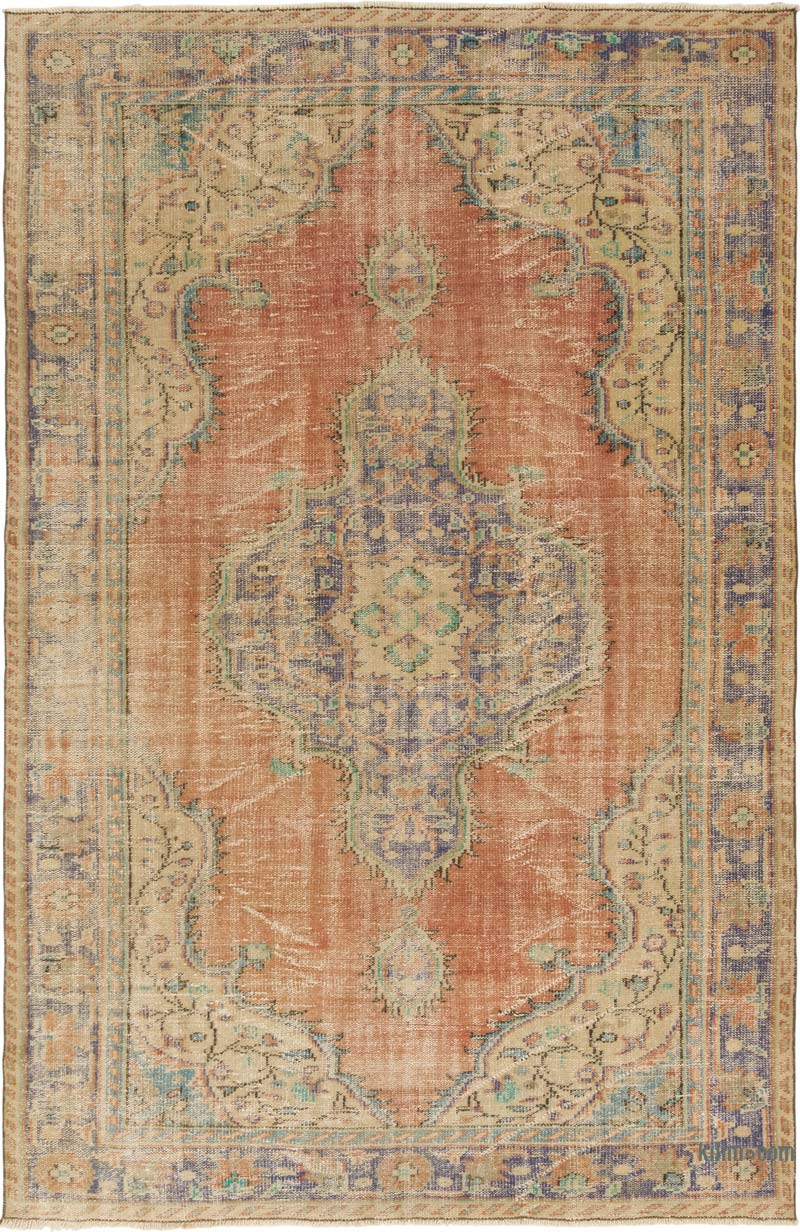 Alfombra Vintage Turca Anudada a Mano - 191 cm x 291 cm - K0083574