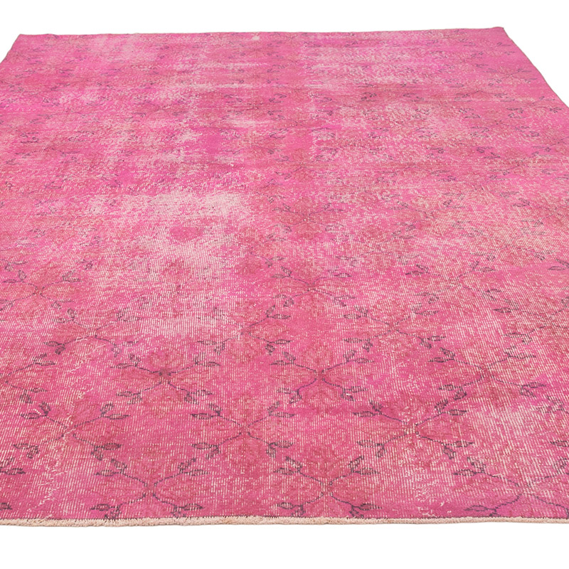 Over-dyed Vintage Hand-Knotted Turkish Rug - 6' 7" x 9' 11" (79" x 119") - K0083579