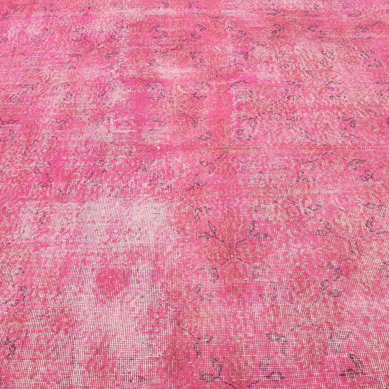 Over-dyed Vintage Hand-Knotted Turkish Rug - 6' 7" x 9' 11" (79" x 119") - K0083579