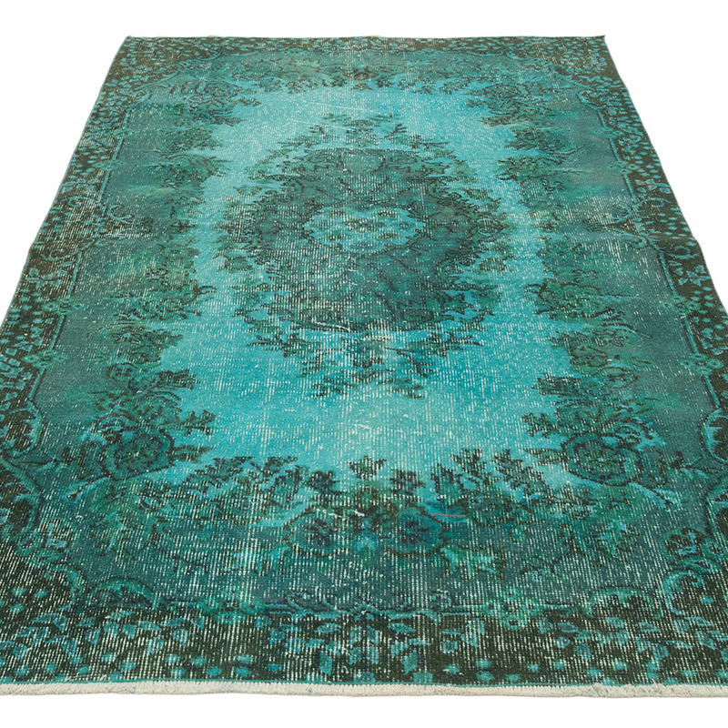 Over-dyed Vintage Hand-Knotted Turkish Rug - 3' 11" x 6' 8" (47" x 80") - K0083581