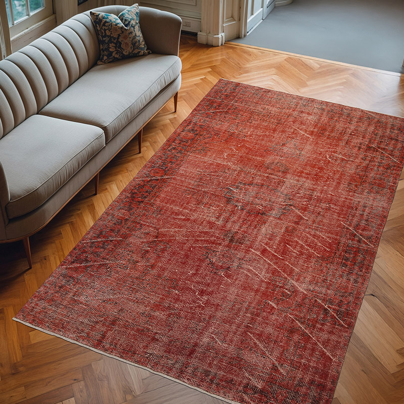 Boyali El Dokuma Vintage Hali - 176 cm x 281 cm - K0083582