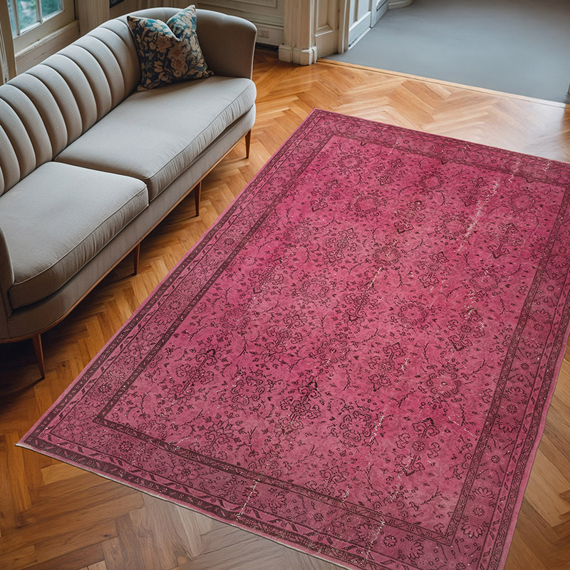 Alfombra Turca Vintage Sobre-teñida - 206 cm x 306 cm - K0083583