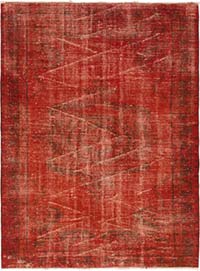 Alfombra Turca Vintage Sobre-teñida - 150 cm x 188 cm