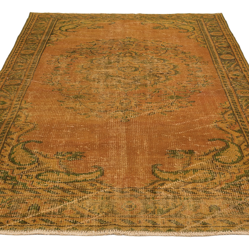 Over-dyed Vintage Hand-Knotted Turkish Rug - 5' 3" x 8' 8" (63" x 104") - K0083586