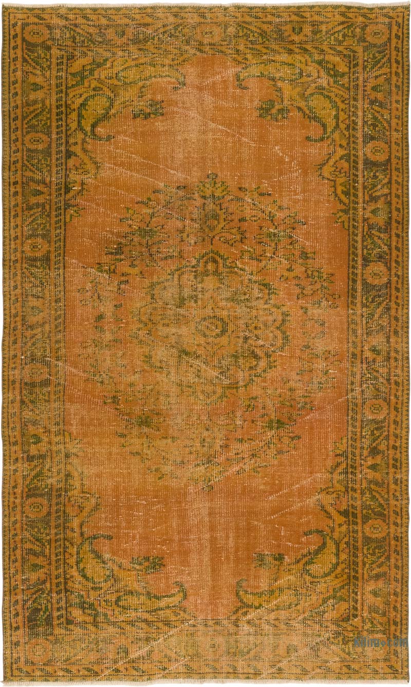 Over-dyed Vintage Hand-Knotted Turkish Rug - 5' 3" x 8' 8" (63" x 104") - K0083586