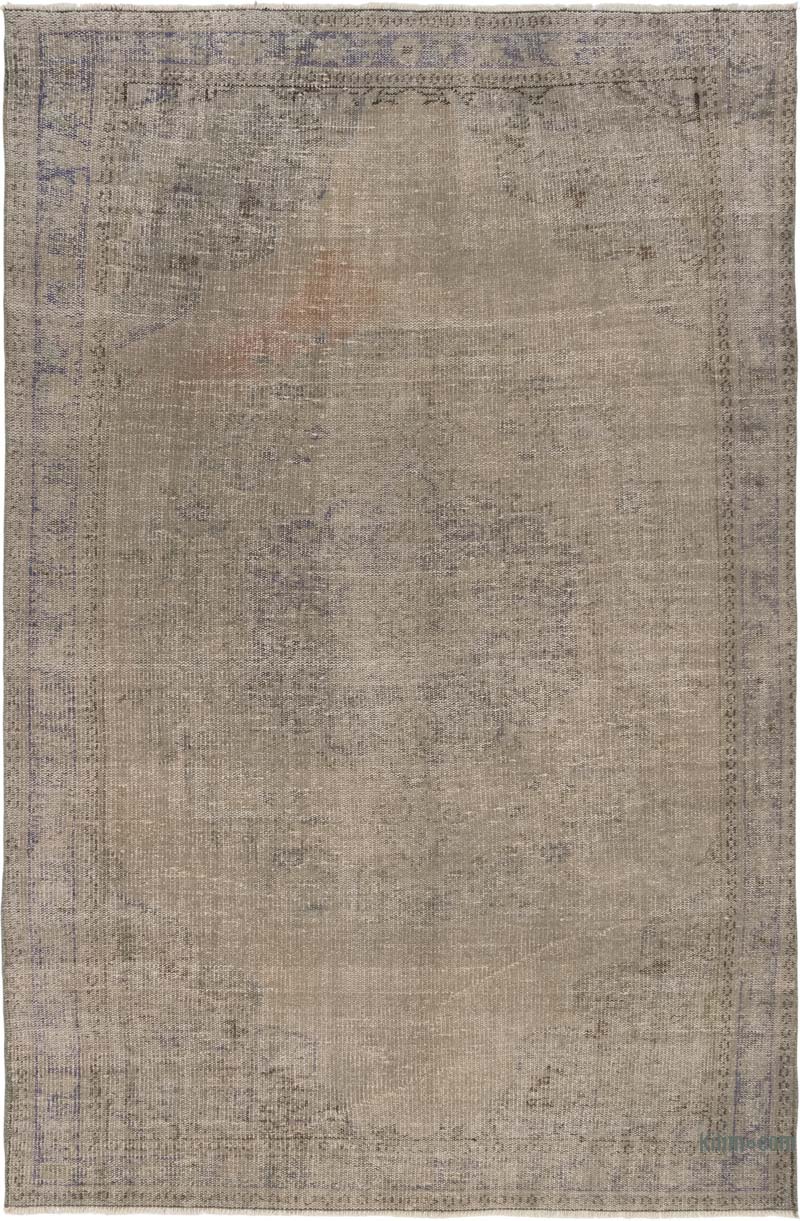 Over-dyed Vintage Hand-Knotted Turkish Rug - 5' 8" x 8' 7" (68" x 103") - K0083590