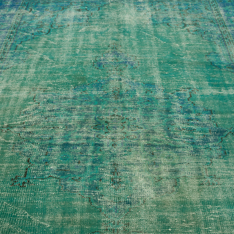 Over-dyed Vintage Hand-Knotted Turkish Rug - 6' 1" x 9' 1" (73" x 109") - K0083591