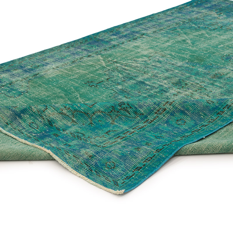 Over-dyed Vintage Hand-Knotted Turkish Rug - 6' 1" x 9' 1" (73" x 109") - K0083591