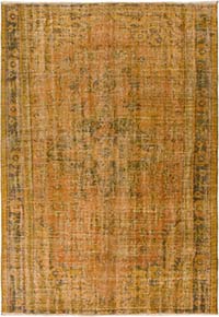 Over-dyed Vintage Hand-Knotted Turkish Rug - 5' 8" x 8'  (68" x 96")