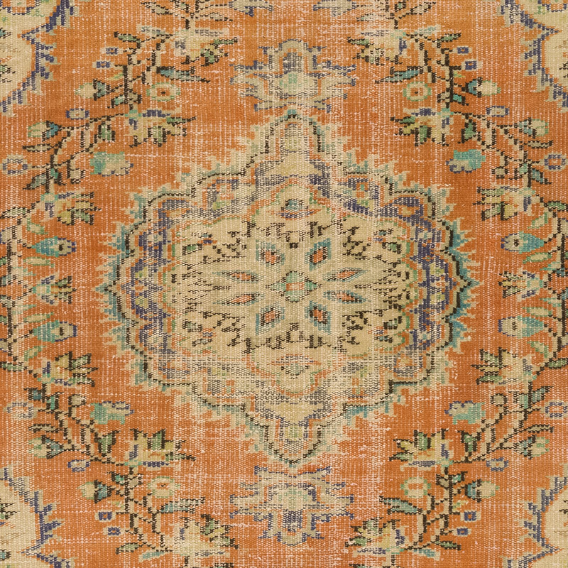 Alfombra Vintage Turca Anudada a Mano - 158 cm x 224 cm - K0083595