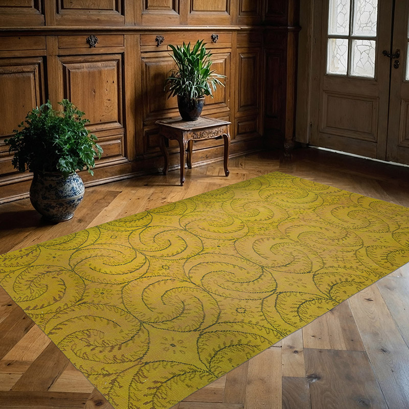 Boyali El Dokuma Vintage Hali - 161 cm x 250 cm - K0083596