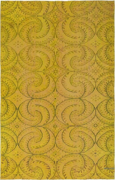 Over-dyed Vintage Hand-Knotted Turkish Rug - 5' 3" x 8' 2" (63" x 98")