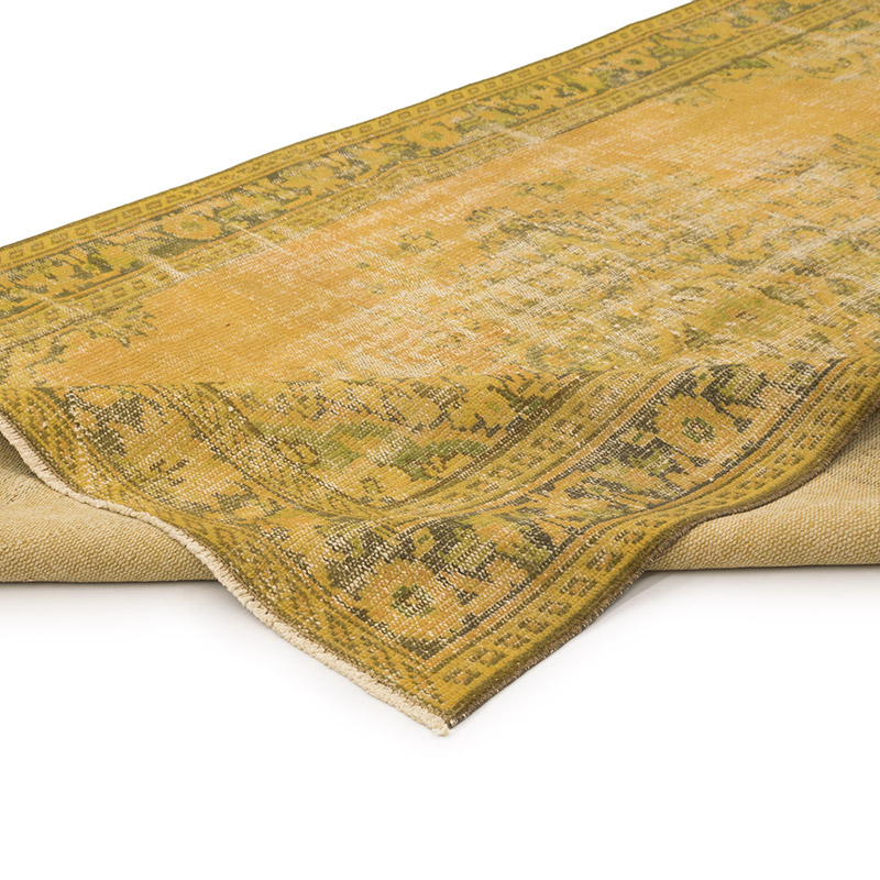 Over-dyed Vintage Hand-Knotted Turkish Rug - 5' 5" x 8' 6" (65" x 102") - K0083599