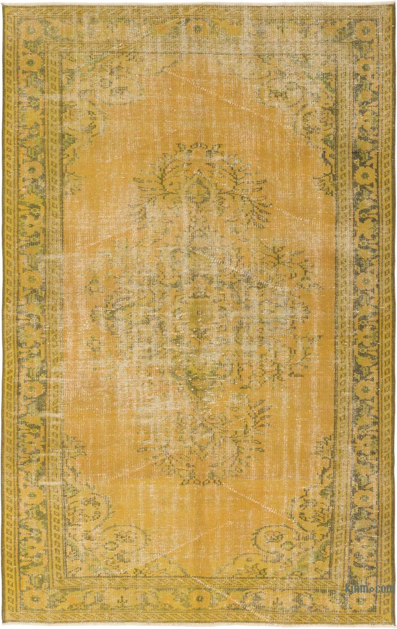 Over-dyed Vintage Hand-Knotted Turkish Rug - 5' 5" x 8' 6" (65" x 102") - K0083599