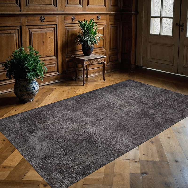 Over-dyed Vintage Hand-Knotted Turkish Rug - 4' 9" x 8'  (57" x 96") - K0083603