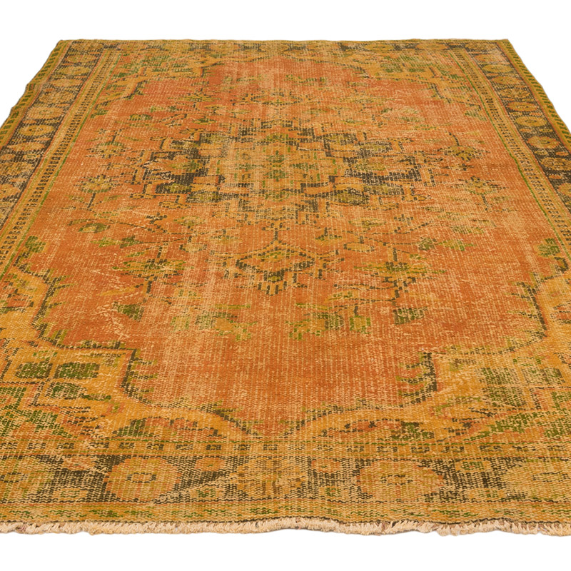 Over-dyed Vintage Hand-Knotted Turkish Rug - 6' 2" x 9' 11" (74" x 119") - K0083605