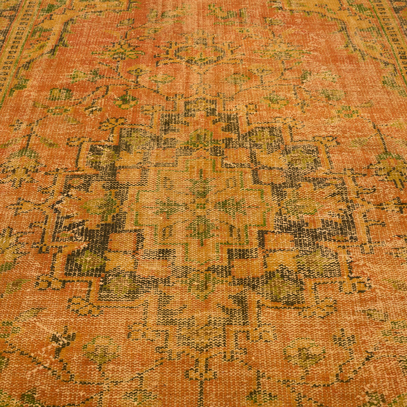 Over-dyed Vintage Hand-Knotted Turkish Rug - 6' 2" x 9' 11" (74" x 119") - K0083605