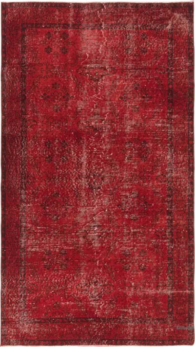 Alfombra Turca Vintage Sobre-teñida - 120 cm x 214 cm