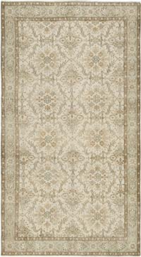 Alfombra Turca Vintage Sobre-teñida - 132 cm x 242 cm