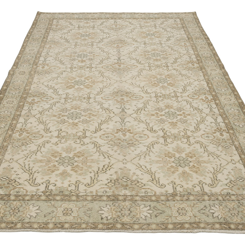 Alfombra Turca Vintage Sobre-teñida - 132 cm x 242 cm - K0083609