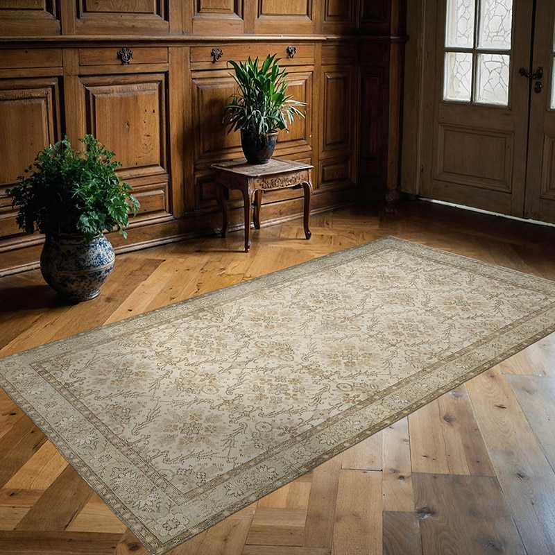 Alfombra Turca Vintage Sobre-teñida - 132 cm x 242 cm - K0083609