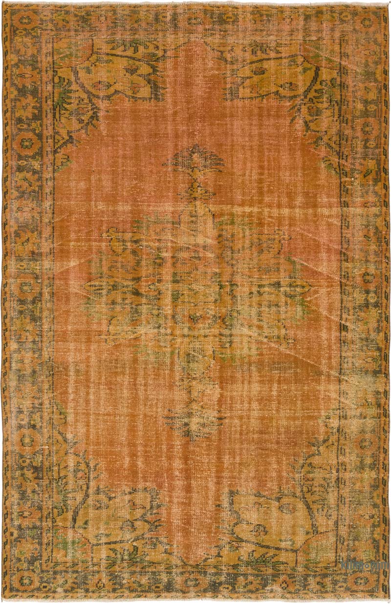 Alfombra Turca Vintage Sobre-teñida - 191 cm x 291 cm - K0083611