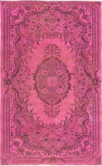 Over-dyed Vintage Hand-Knotted Turkish Rug - 5' 10" x 9' 5" (70" x 113")
