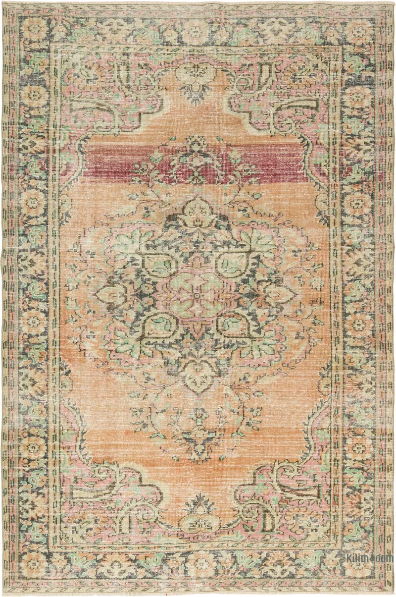 Vintage Turkish Hand-Knotted Rug - 6' 8" x 10' 2" (80" x 122") - K0083616