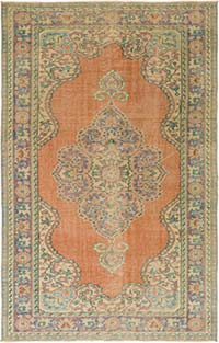 Vintage Turkish Hand-Knotted Rug - 6' 1" x 9' 8" (73" x 116")