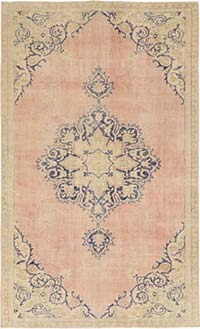 Vintage Turkish Hand-Knotted Rug - 5' 7" x 9' 2" (67" x 110")