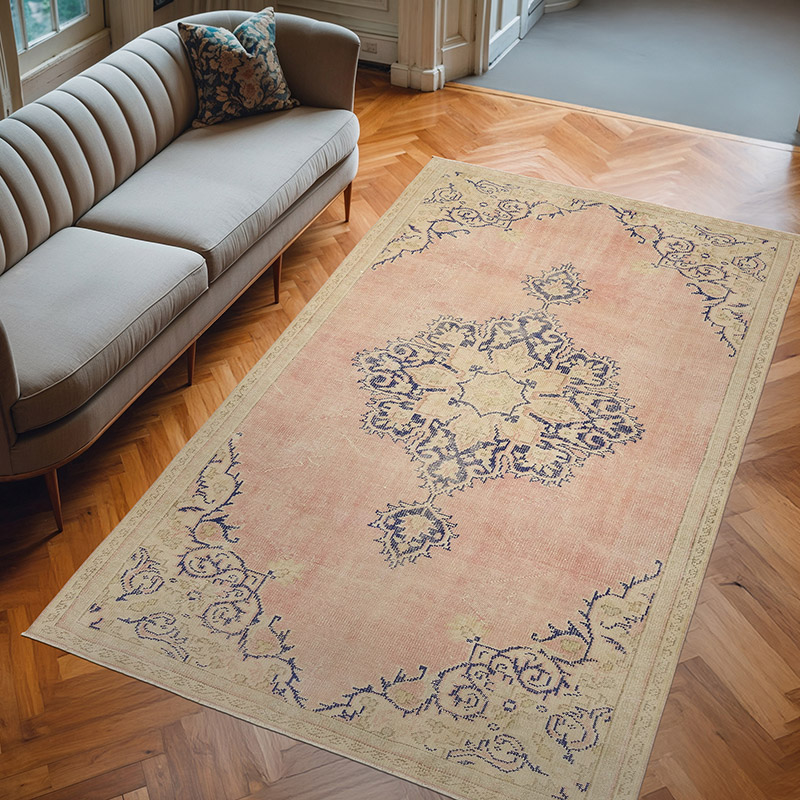Alfombra Vintage Turca Anudada a Mano - 170 cm x 279 cm - K0083622