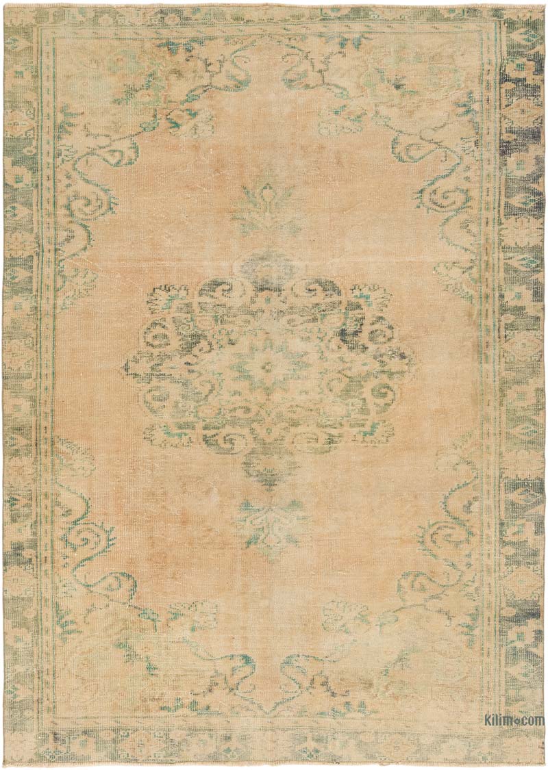 Vintage Turkish Hand-Knotted Rug - 6' 6" x 9'  (78" x 108") - K0083623