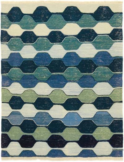 New Handwoven Turkish Kilim Rug - 3' 3" x 4' 8" (39" x 56")