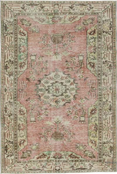 Vintage Turkish Hand-Knotted Rug - 5' 7" x 8' 4" (67" x 100")