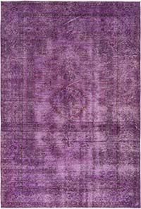 Over-dyed Vintage Hand-Knotted Turkish Rug - 6' 6" x 9' 7" (78" x 115")