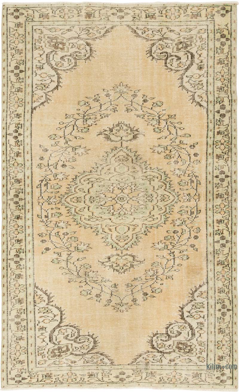 Over-dyed Vintage Hand-Knotted Turkish Rug - 5' 5" x 8' 10" (65" x 106") - K0083652