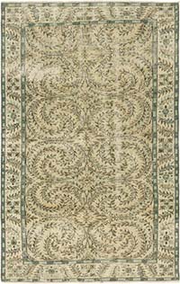 Vintage Turkish Hand-Knotted Rug - 5' 8" x 8' 11" (68" x 107")