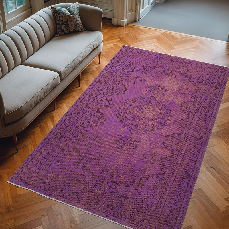 Alfombra Turca Vintage Sobre-teñida - 165 cm x 273 cm - K0083655