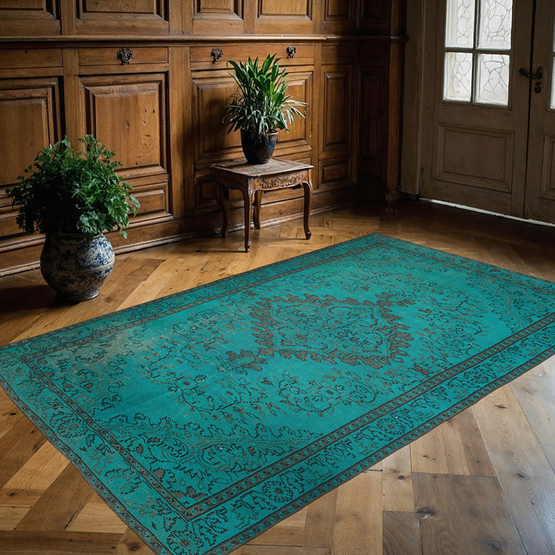 Alfombra Turca Vintage Sobre-teñida - 151 cm x 236 cm - K0083657