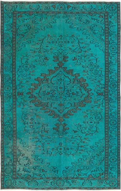 Alfombra Turca Vintage Sobre-teñida - 151 cm x 236 cm