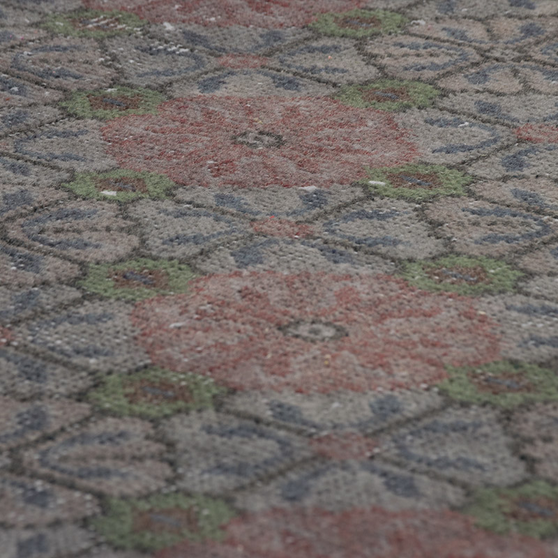 Alfombra Turca Vintage Sobre-teñida - 117 cm x 209 cm - K0083658