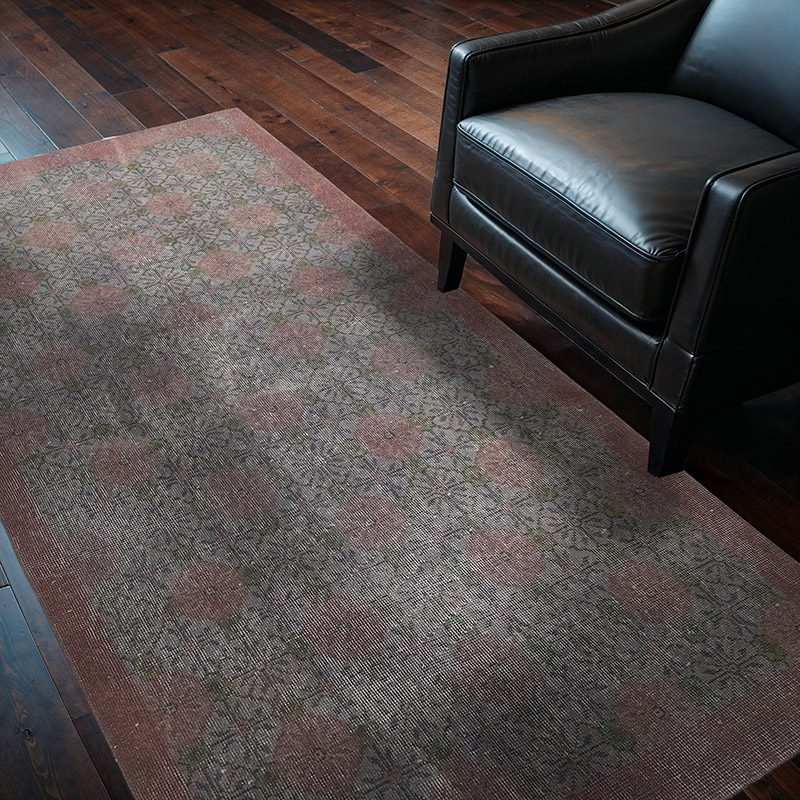 Over-dyed Vintage Hand-Knotted Turkish Rug - 3' 10" x 6' 10" (46" x 82") - K0083658