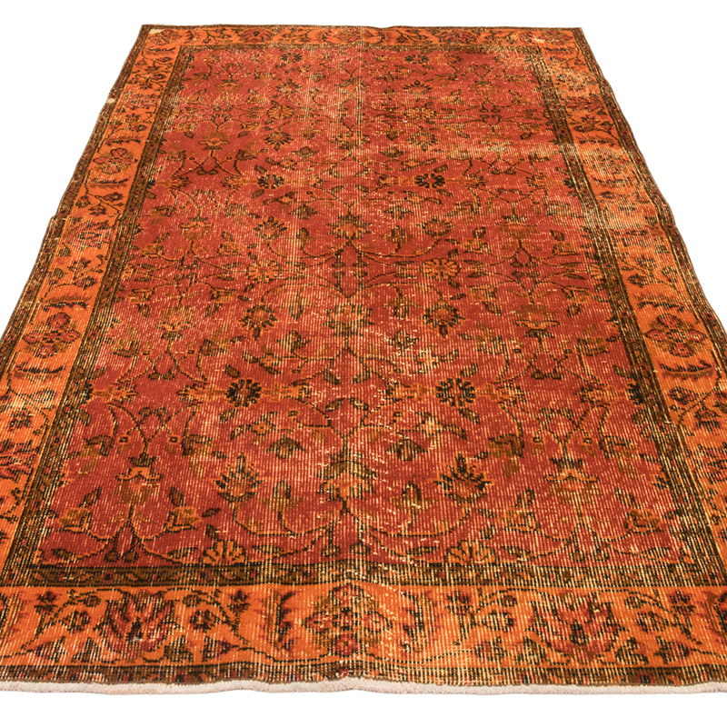 Over-dyed Vintage Hand-Knotted Turkish Rug - 3' 11" x 7' 2" (47" x 86") - K0083659