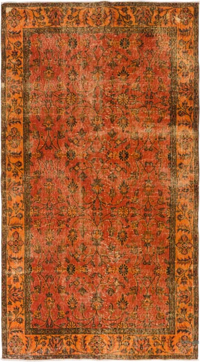 Alfombra Turca Vintage Sobre-teñida - 120 cm x 219 cm