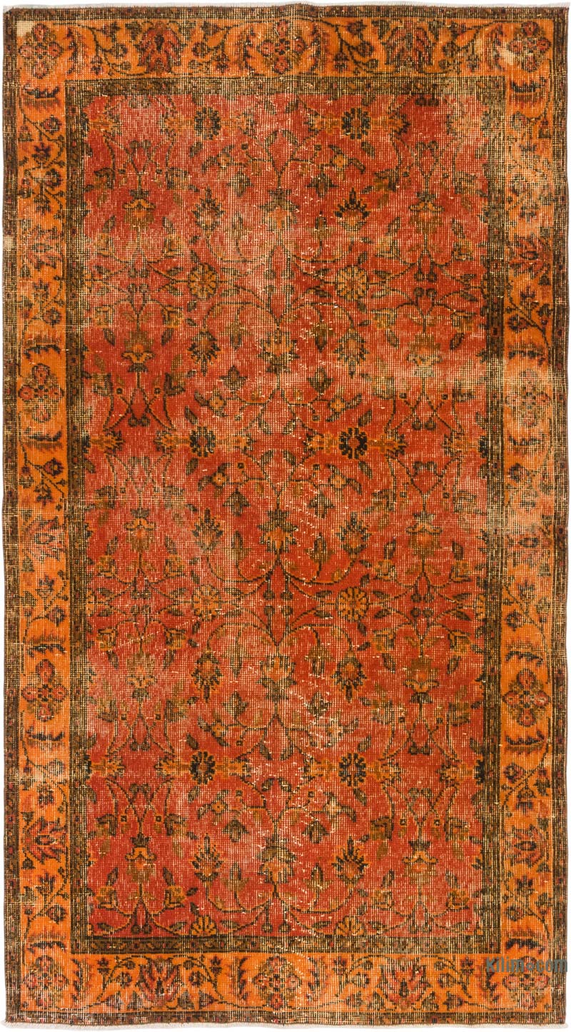 Over-dyed Vintage Hand-Knotted Turkish Rug - 3' 11" x 7' 2" (47" x 86") - K0083659