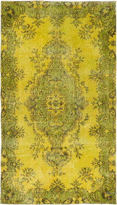 Alfombra Turca Vintage Sobre-teñida - 119 cm x 210 cm