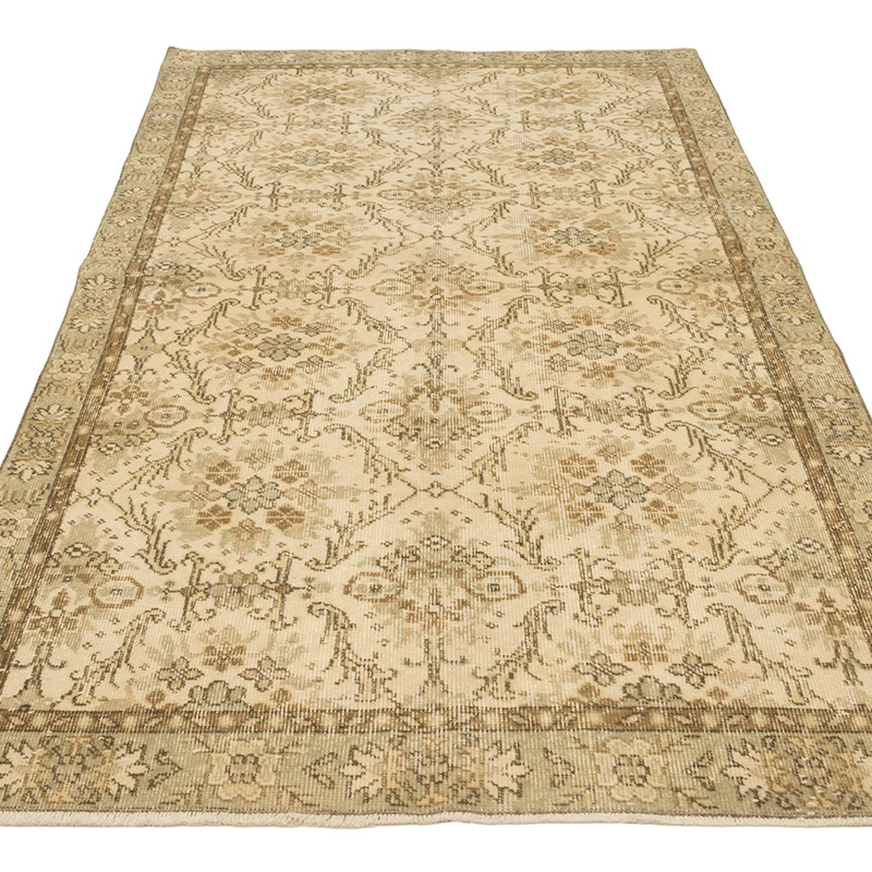 Vintage Turkish Hand-Knotted Rug - 4' 2" x 7' 9" (50" x 93") - K0083661