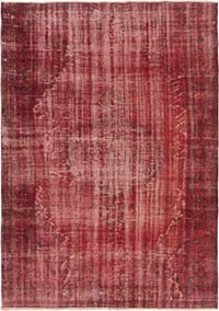 Over-dyed Vintage Hand-Knotted Turkish Rug - 6' 8" x 9' 5" (80" x 113")